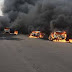 Seven vehicles gut fire as tanker spill  petrol along Lagos-Badagry expressway
