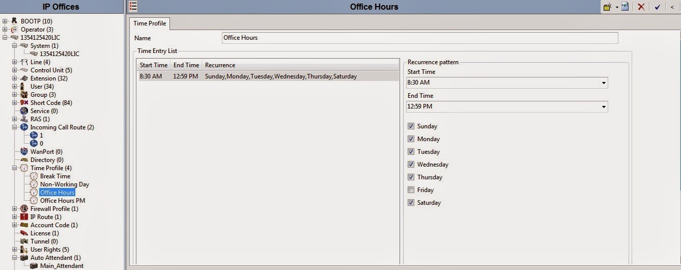 Avaya Voicemail Pro Auto Attendant