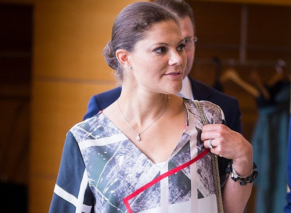 Pregnant Crown Princess Victoria of Sweden, and Prince Daniel of Sweden visits the headquarters of AstraZeneca pharmaceutical 