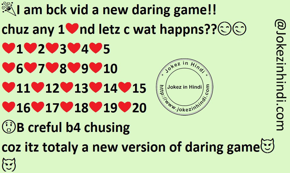 Choose Any 1 And Lets See What Happens WhatsApp Daring Game 👉 Jokez