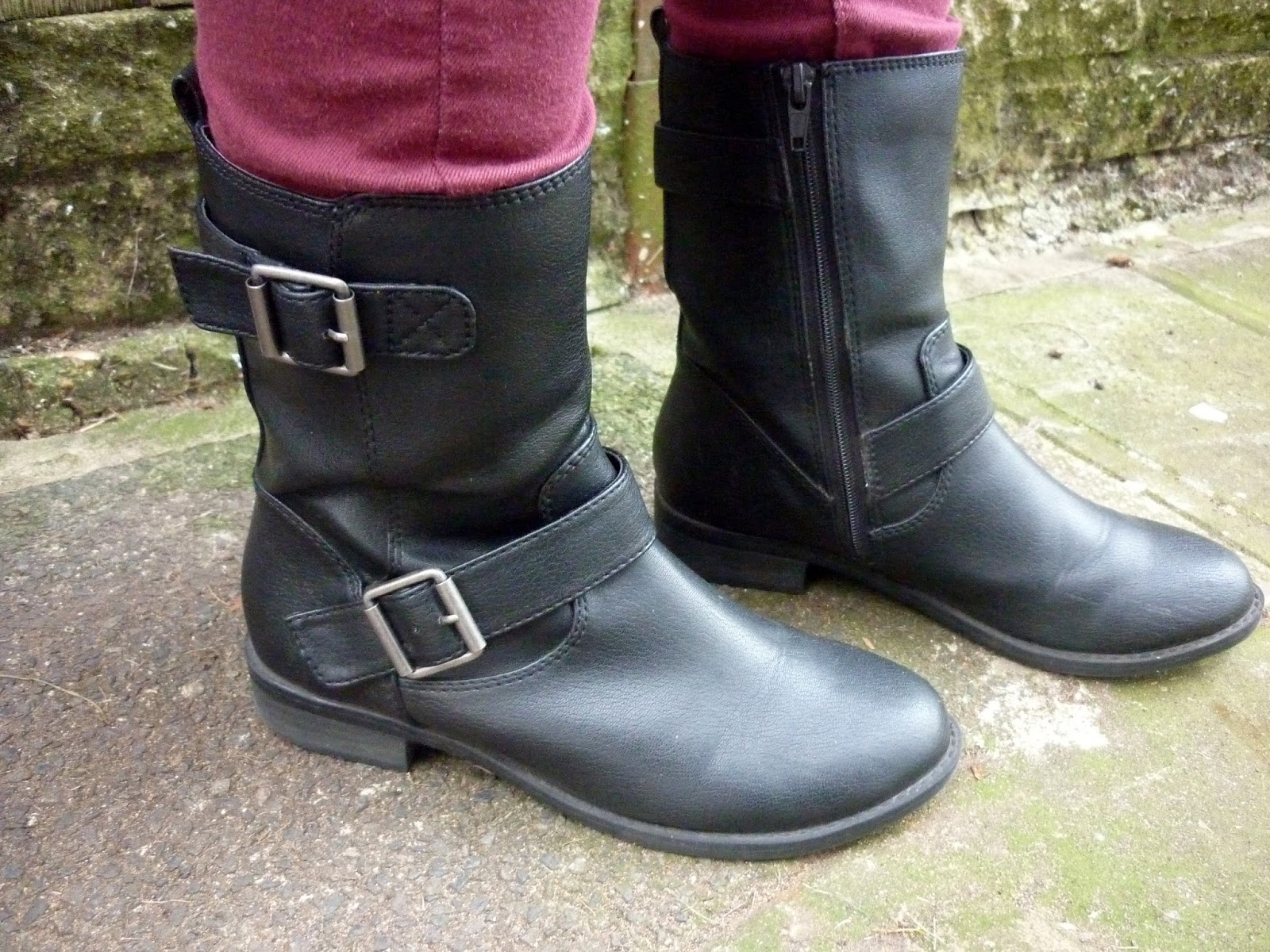 marks and spencer biker boots