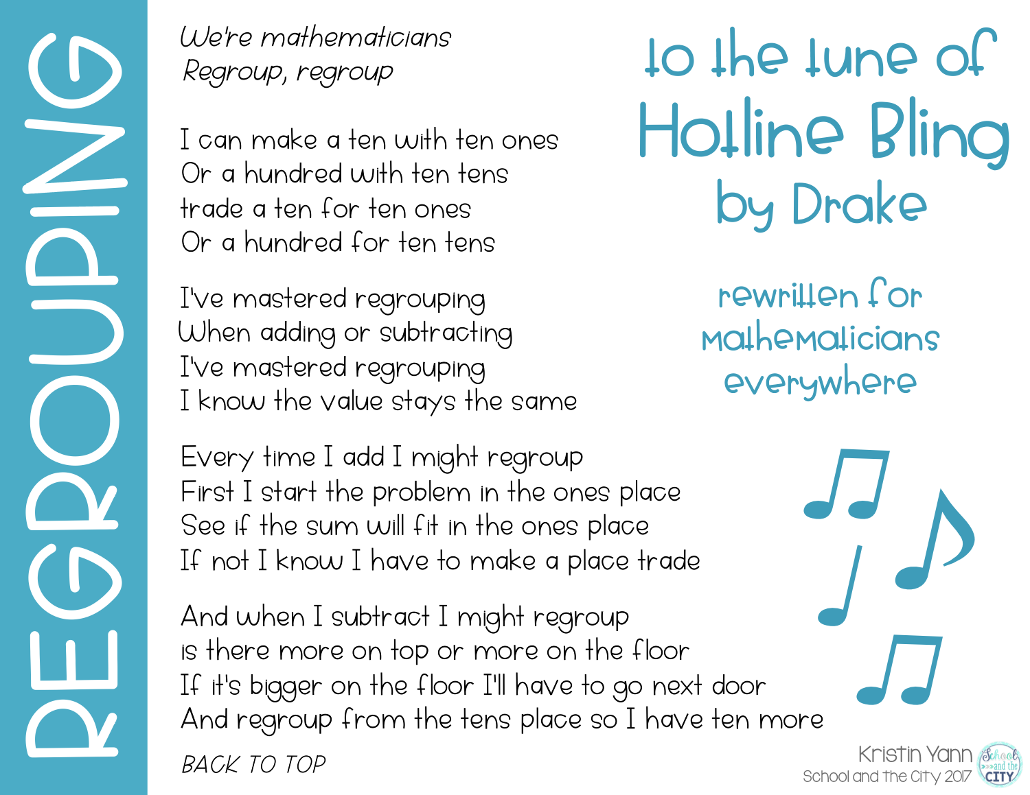 Regrouping Song - School and the City