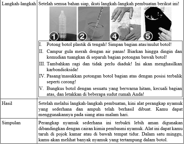 Tugas 1 Menangkap Makna Teks Membuat Perangkap Nyamuk