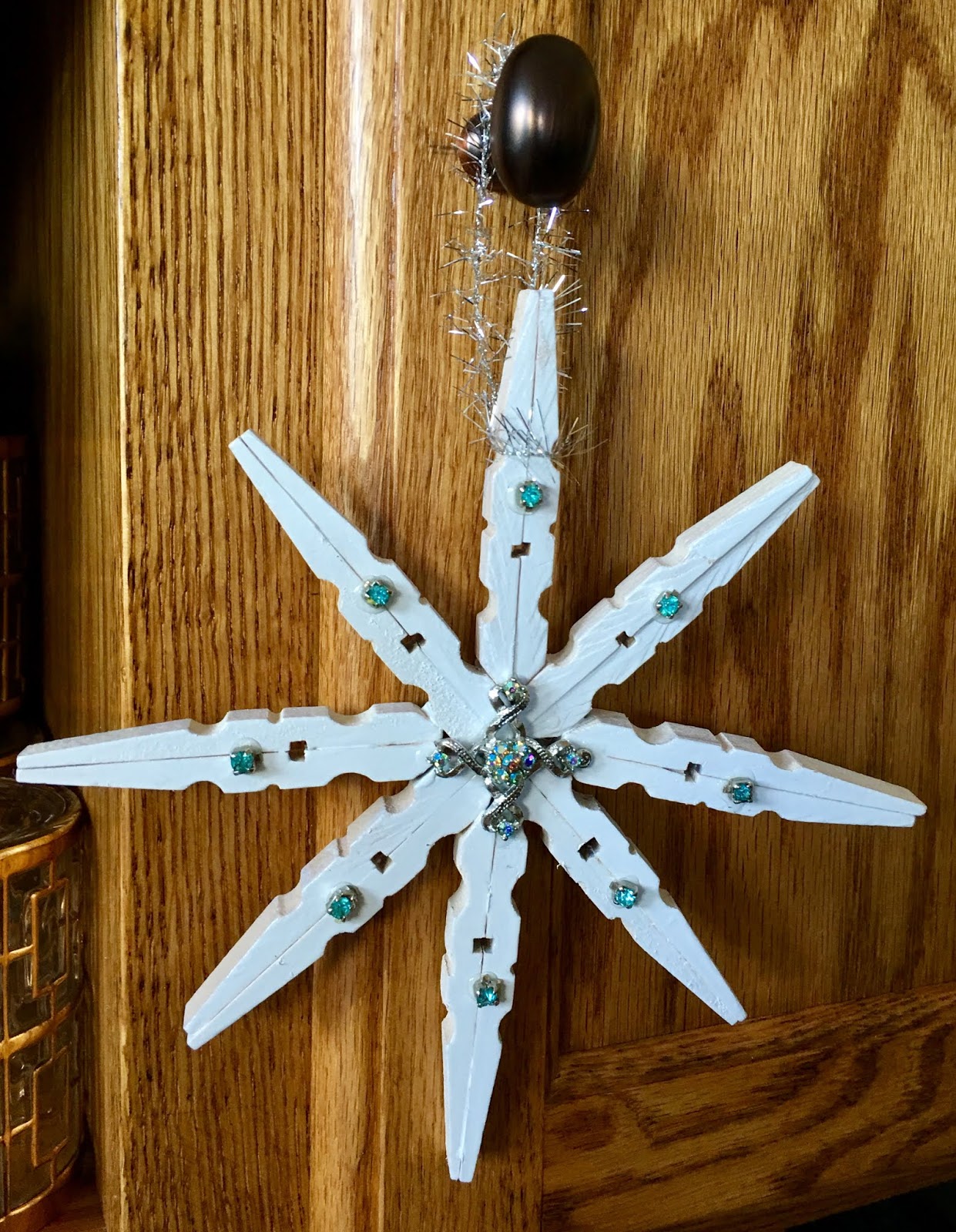 Clothespin Snowflakes DIY