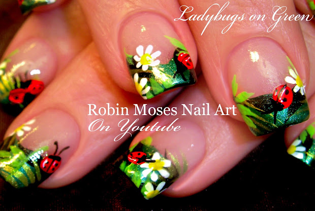 robin moses nail art ladybug