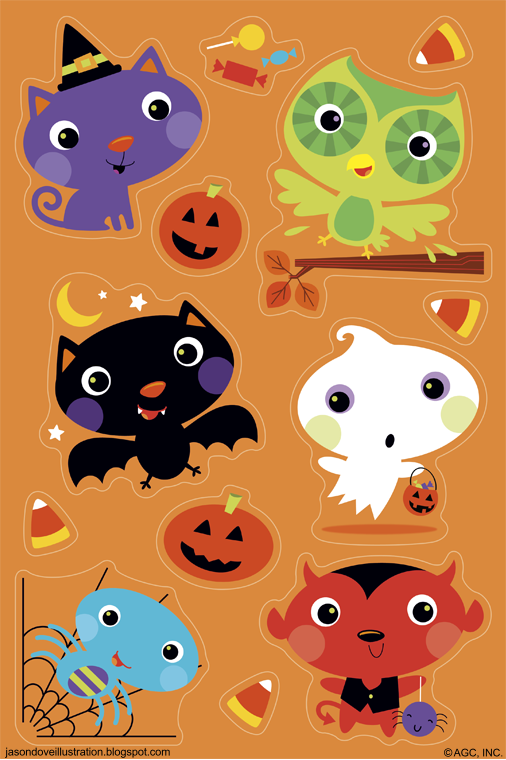Jason Dove Illustration Target Halloween Stickers 2011