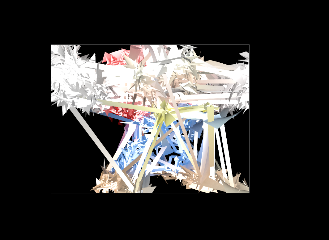 Generative Art | Mat Suarez: Chance Line Sculpture Fragmentation - Porj 01