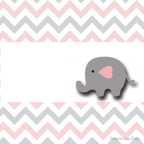 Tarjetas cumple meses imprimible bebe niña rosa elefante