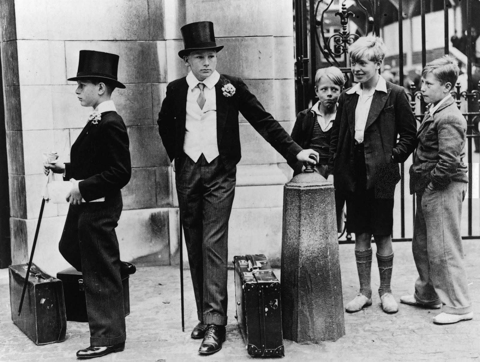 The five boys who came to illustrate the class divide of pre-war Britain, 1937