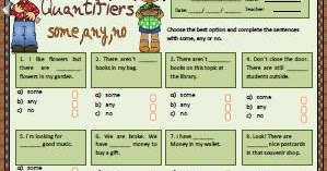 Worksheet: Quantifiers | My English Printable Worksheets