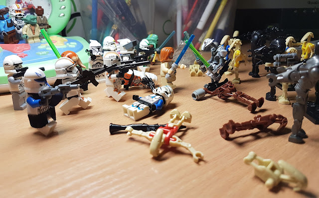 lego clone wars clone troopers versus battle droids Star Wars