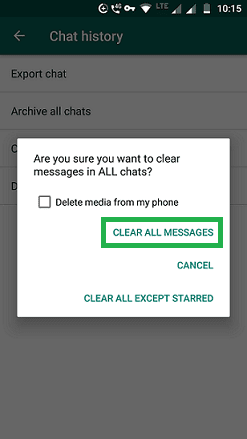 Clear chat