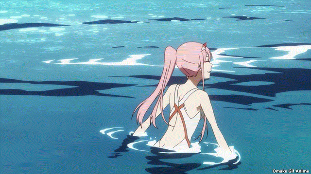Joeschmo's Gears and Grounds: Omake Gif Anime - Darling in the FranXX -  Episode 7 - Zero Two and Shooting Stars