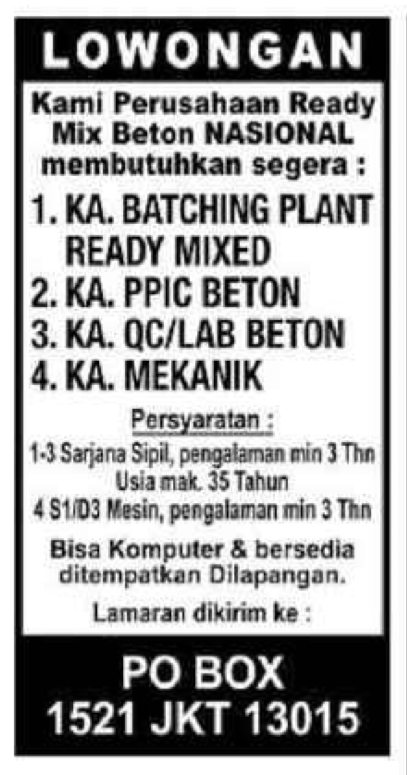 20 Contoh Gambar Iklan Lowongan Pekerjaan Iklan Baris