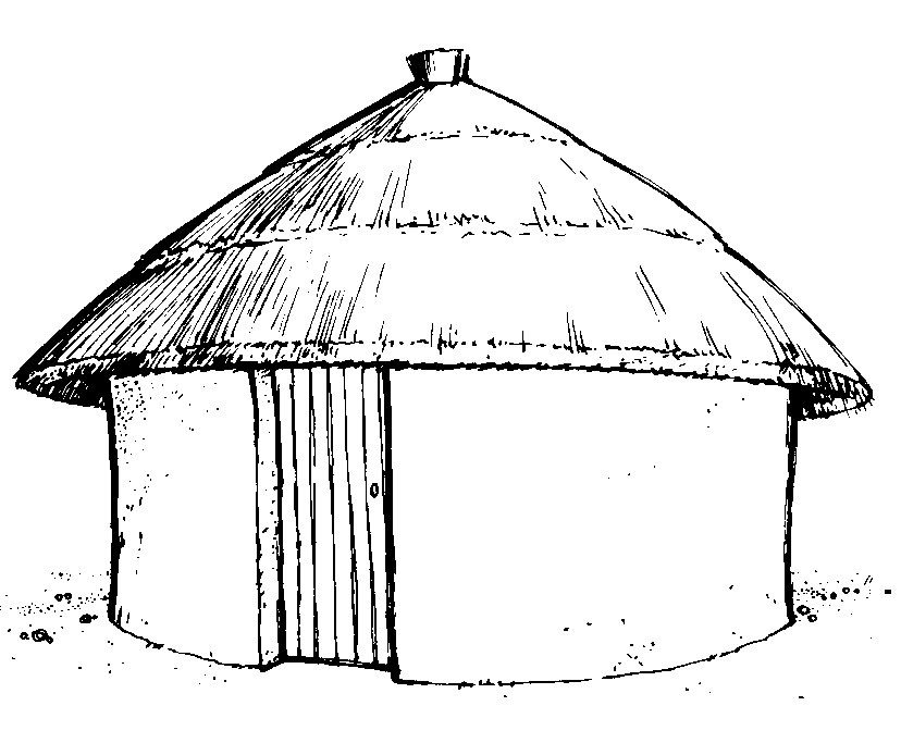 hut clipart black and white - photo #3