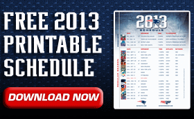 2013 Patriots Schedule