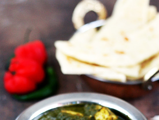 Palak Paneer - Cottage Cheese in a Spinach Gravy