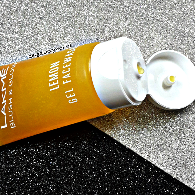Ms.Galaxy's World REVIEW Lakme Blush And Glow Lemon Face Wash.
