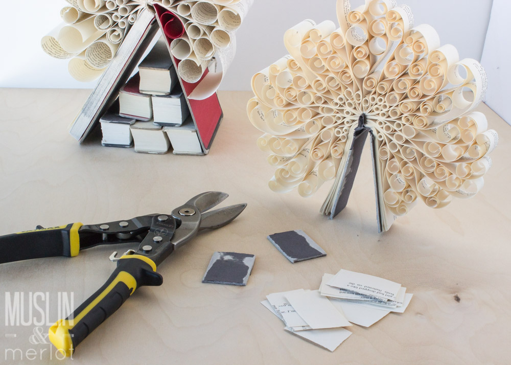 Quilled Book Art Muslin and Merlot