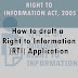 How to draft a Right to Information (RTI) Application