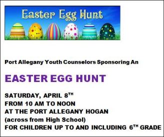 4-8 Easter Egg Hunt Port Allegany Hogan