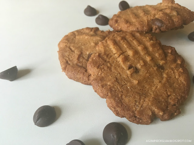Flourless Four Ingredient Gluten Free Peanut Butter Cookies - A Glimpse of Glam Andrea Tiffany