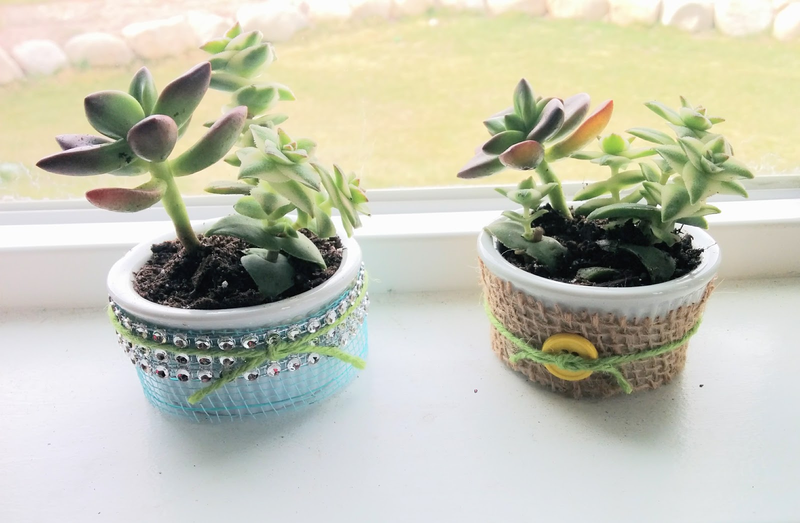 SpringThemed Ramekins Decorated from Dollar Tree