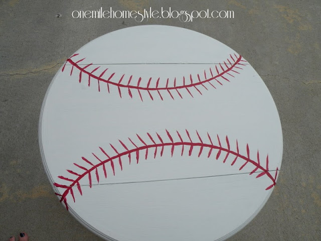 Baseball accent table