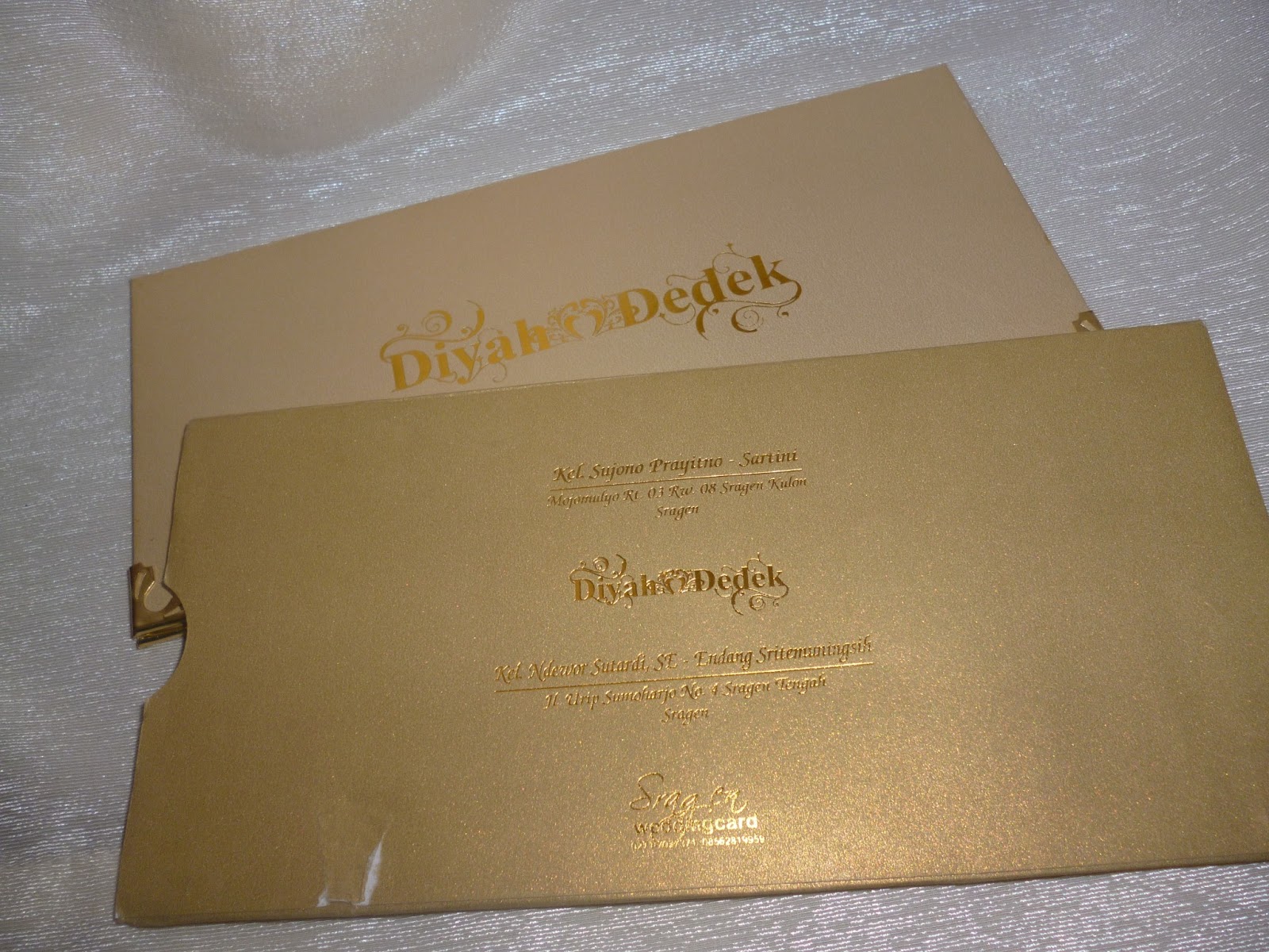 THE WEDDING Jasmine Gold enha HC007 undangan  paperbag 