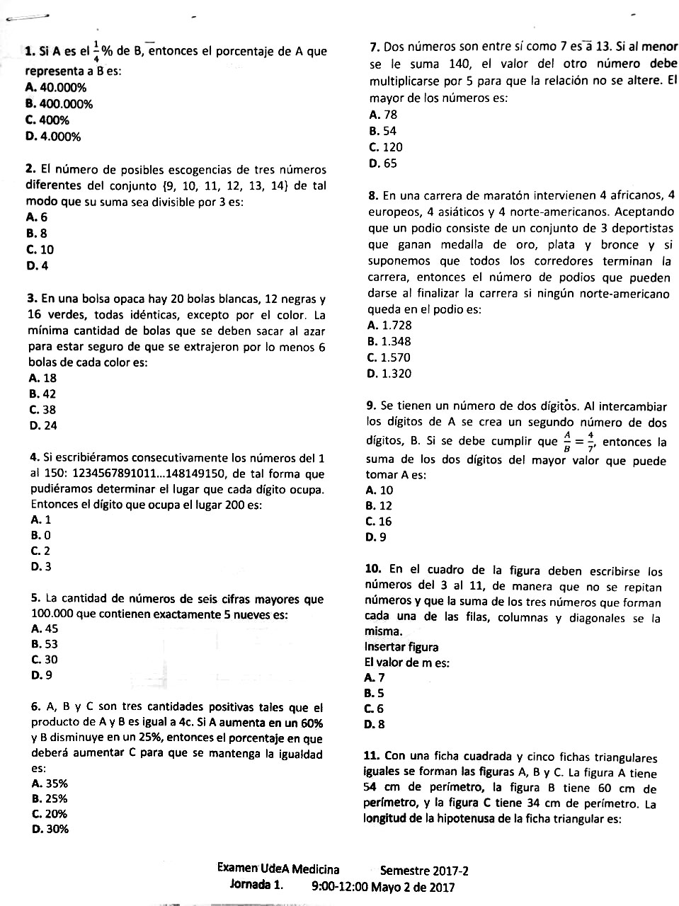 Rea De Admisin Facultad De Ciencias Mdicas