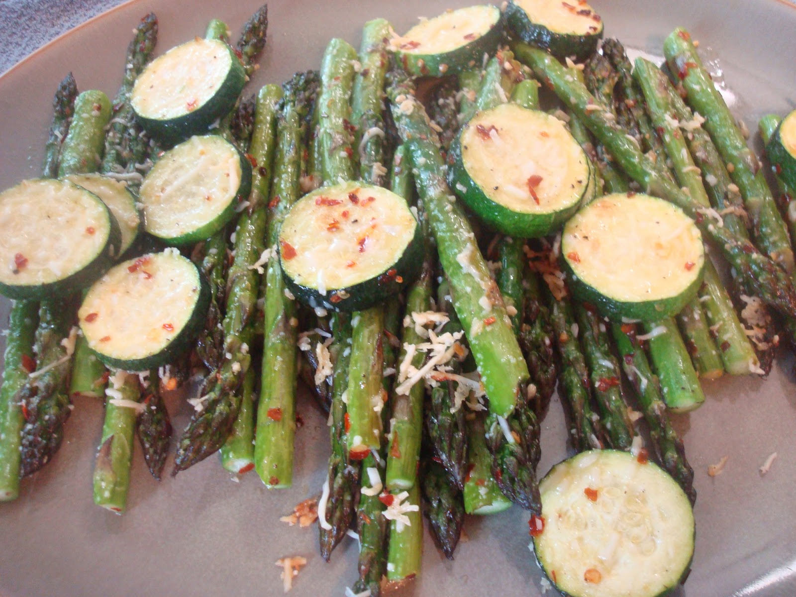 The Summer Kitchen Super Easy Roasted Asparagus and Zucchini