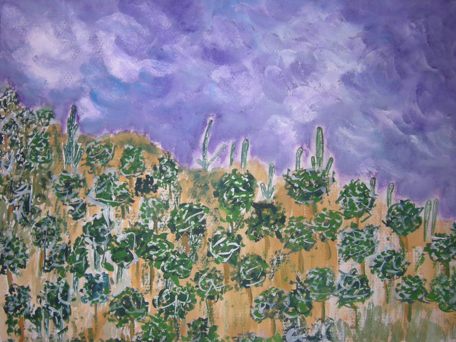 Jardin à la tombée du jour. Aquarelle 30x30, Victor Hugo, Les rayons et