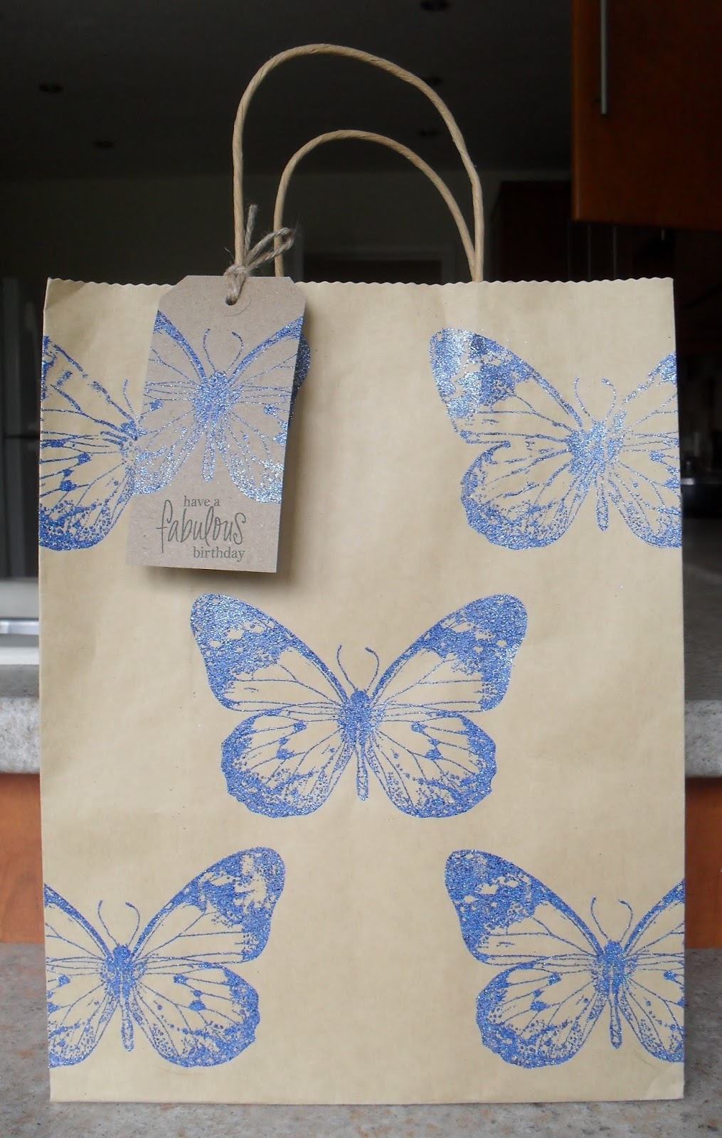 Helen's Craft Haven...: Butterfly Gift Bag