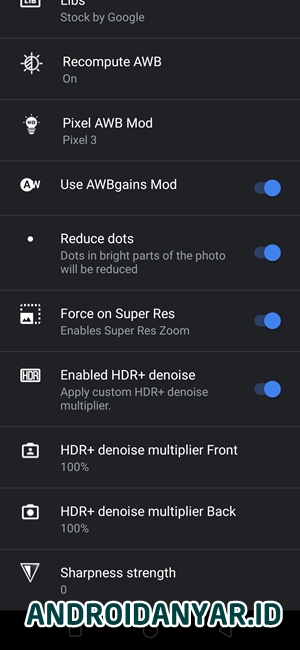 Config ALL SETTINGS Gcam trCamera v4b Android