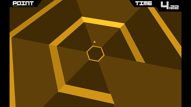 Screenshot from Super Hexagon