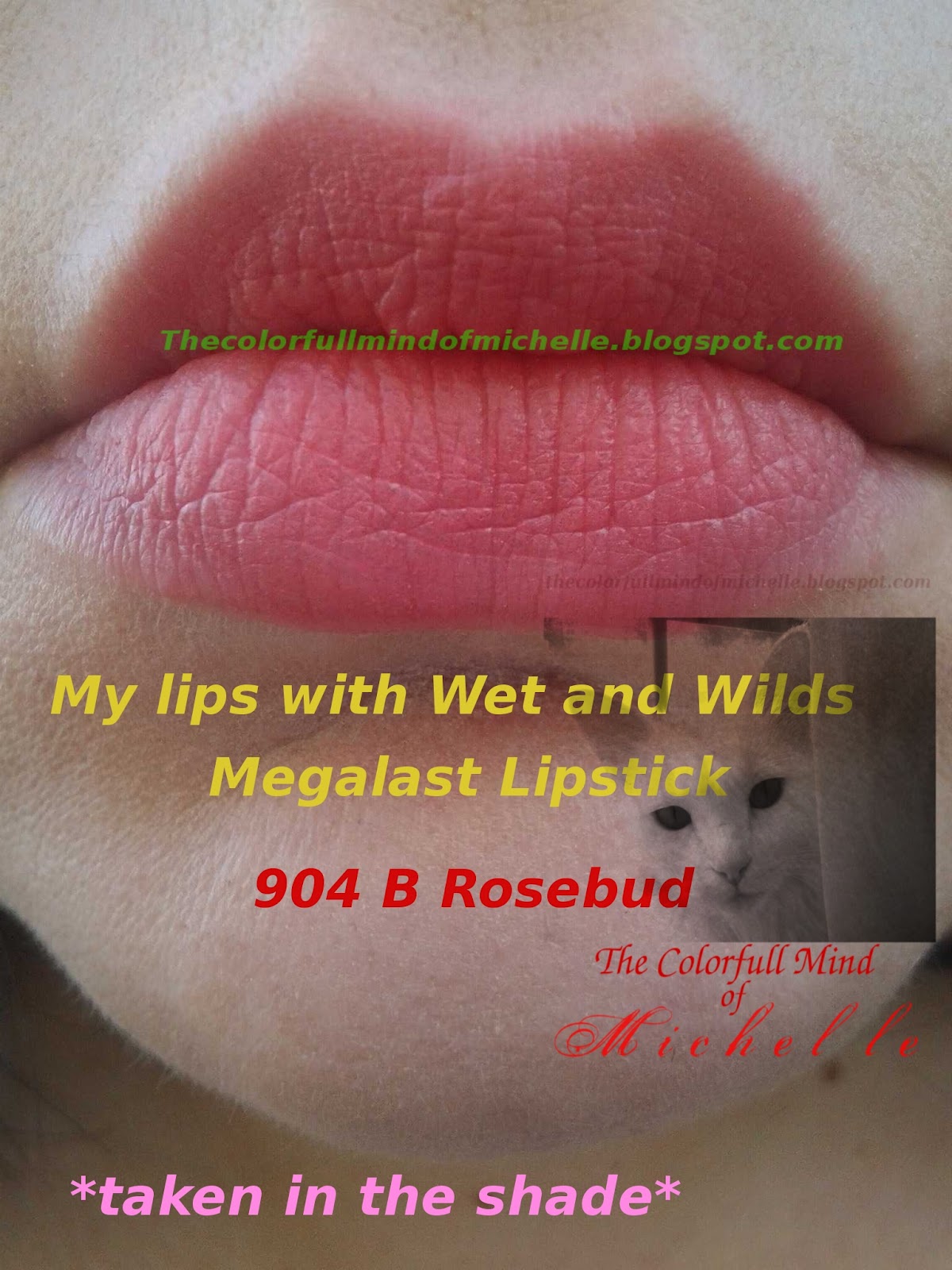 Mind of Michelle Wet n Wild megalast lipstick in Rosebud review and