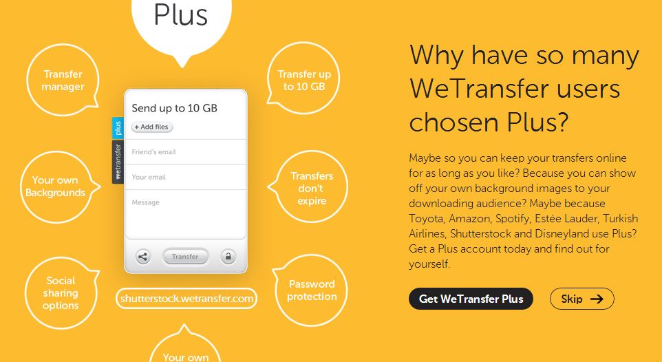 Send Big Files Using WeTransfer