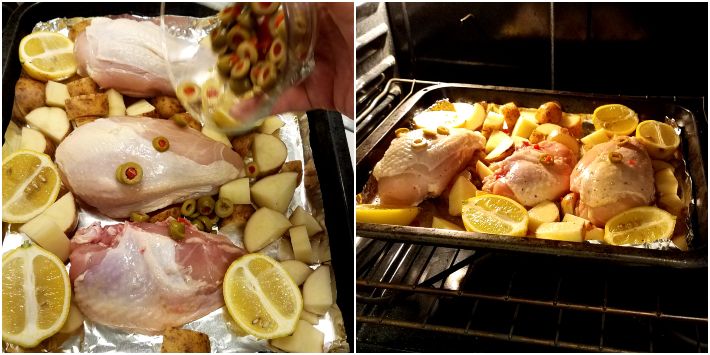 Cómo se hace el pollo con papas al horno