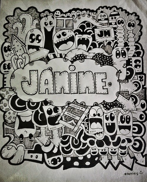 Gambar Berbagai Mewarnai Gambar Doodle Goresan Absurd Nama ...