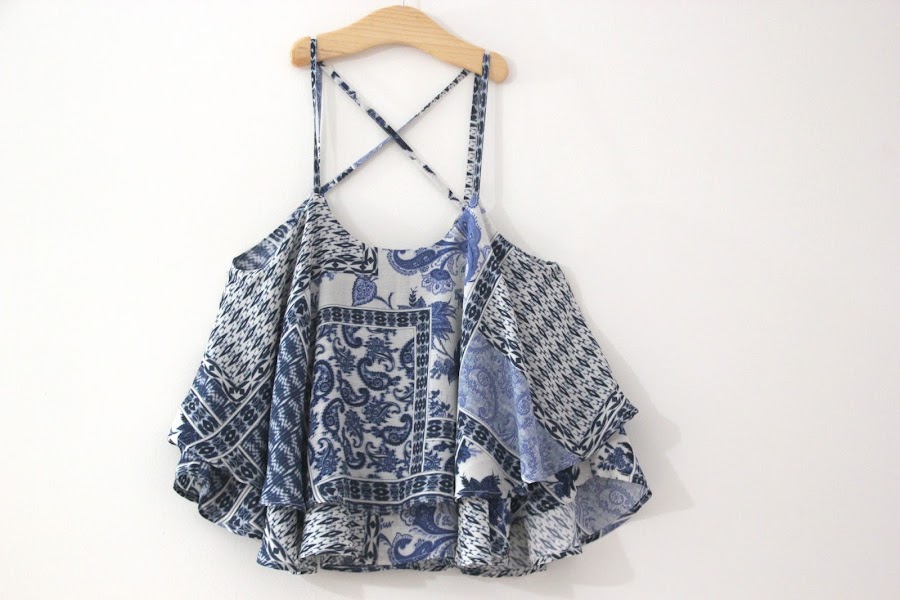 DIY Tutorial y patrones camiseta camisa Blusa Mini Croptop