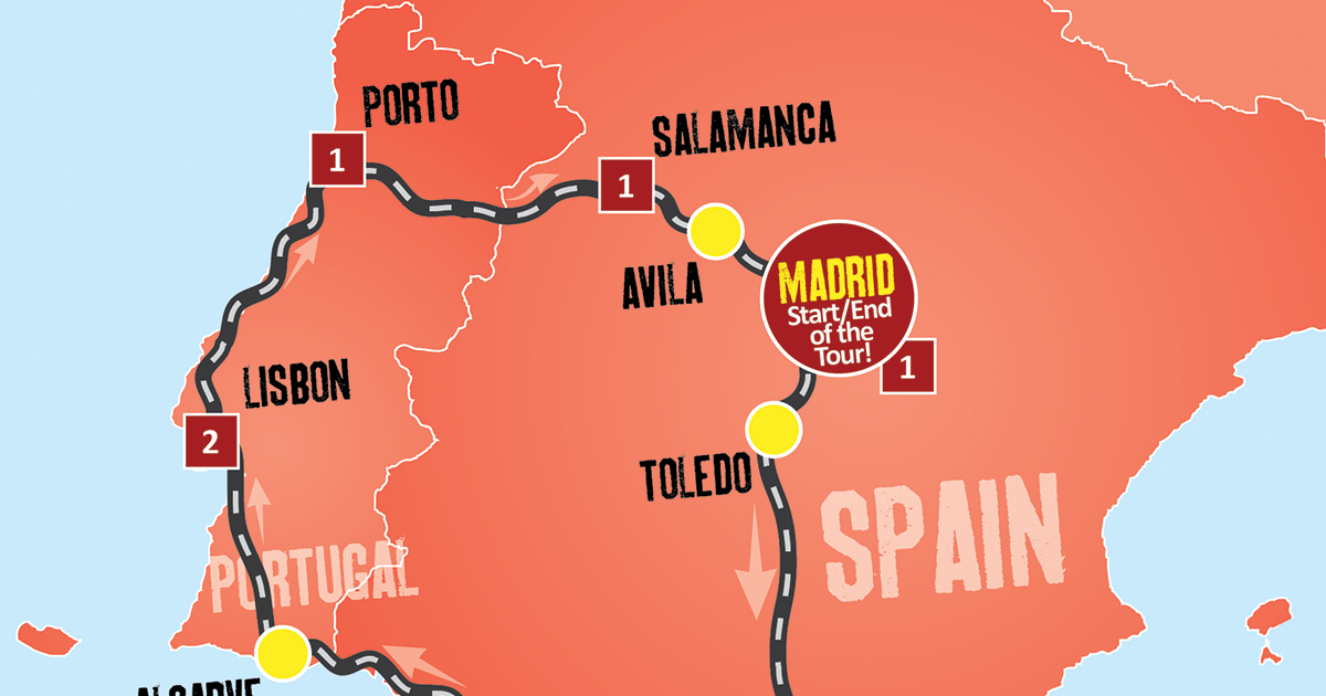 - Highlights Of Spain Portugal Map