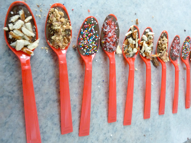 sips etc.: Sips Launch Party: Chocolate Stirring Spoons