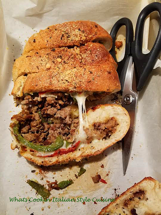 Homemade Sausage and Peppers Roll Recipe What's Cookin' Italian Style
