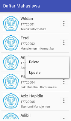 Screenshot1 Delete Data dari Database Screenshot1 Delete Data dari Database