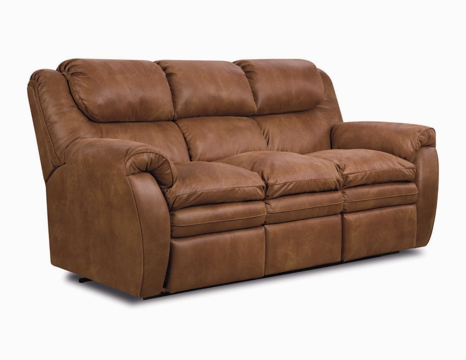 roudebush double leather reclining sofa