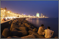 Marine Drive Mumbai during Night