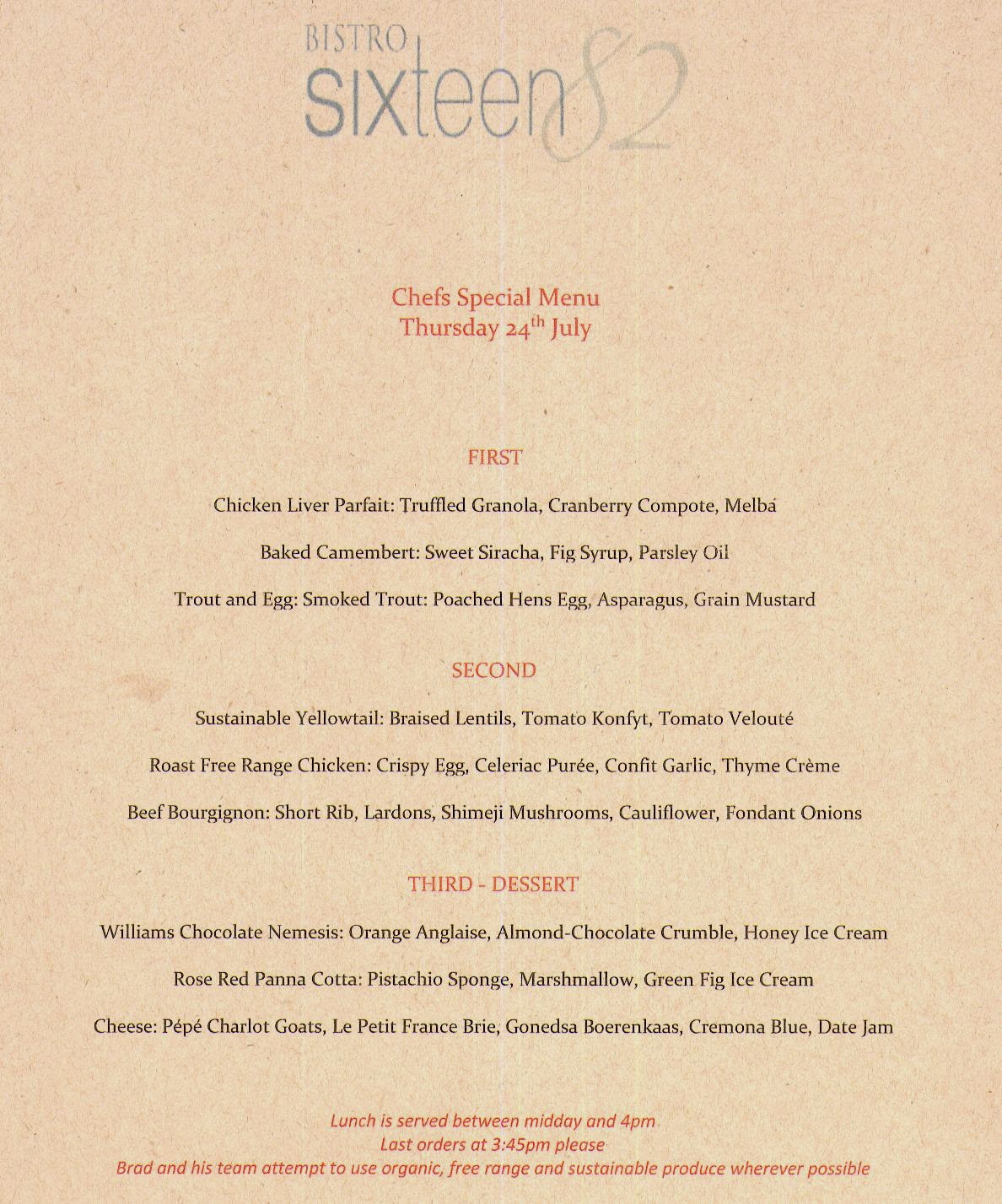 . Lunch with Steenberg's new vintage at Bistro 1682