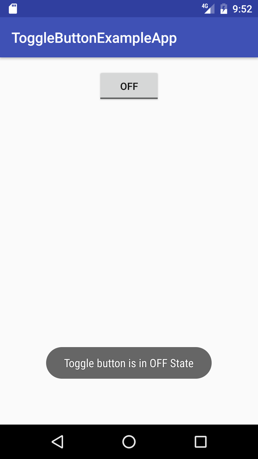 Android ToggleButton example Java2Blog