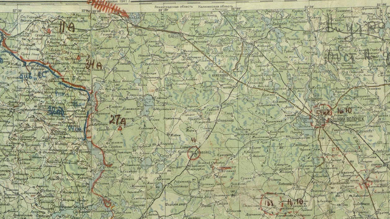 Карта калининской области подробная с деревнями