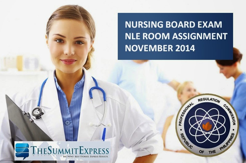 Nursing Board Exam NLE Room Assignment November 2014
